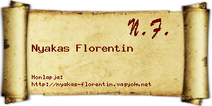 Nyakas Florentin névjegykártya